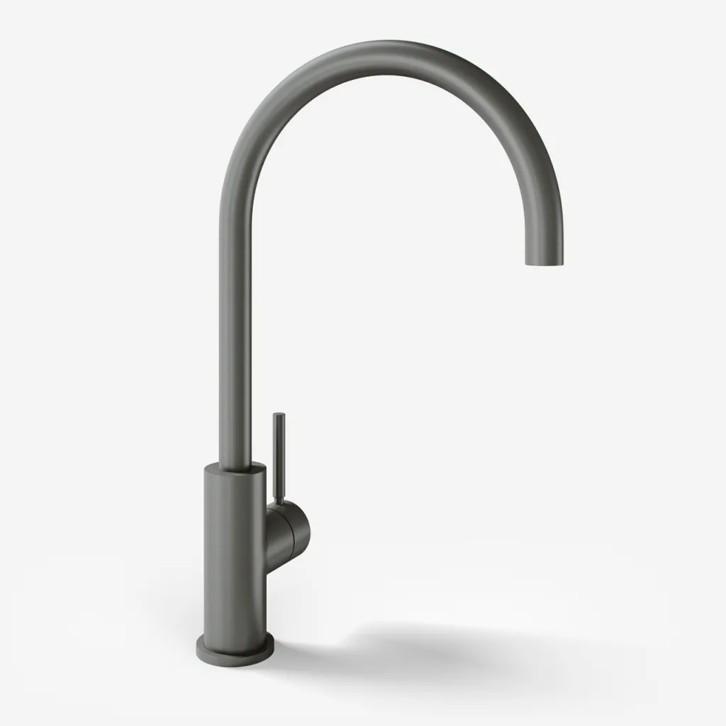 Semplice SKV101 - Küche inkl. Batterie, Ø22-Auslauf, PVD Matt Gun Metal