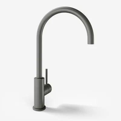 Semplice SKV101 - Küche inkl. Batterie, Ø22-Auslauf, PVD Matt Gun Metal