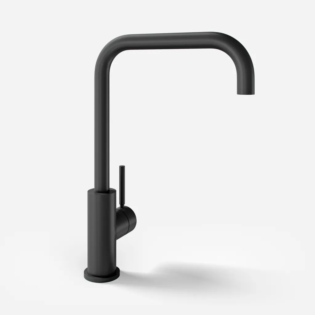 Semplice SKV102 - Küchenmischbatterie, U22-Auslauf, Mattschwarz