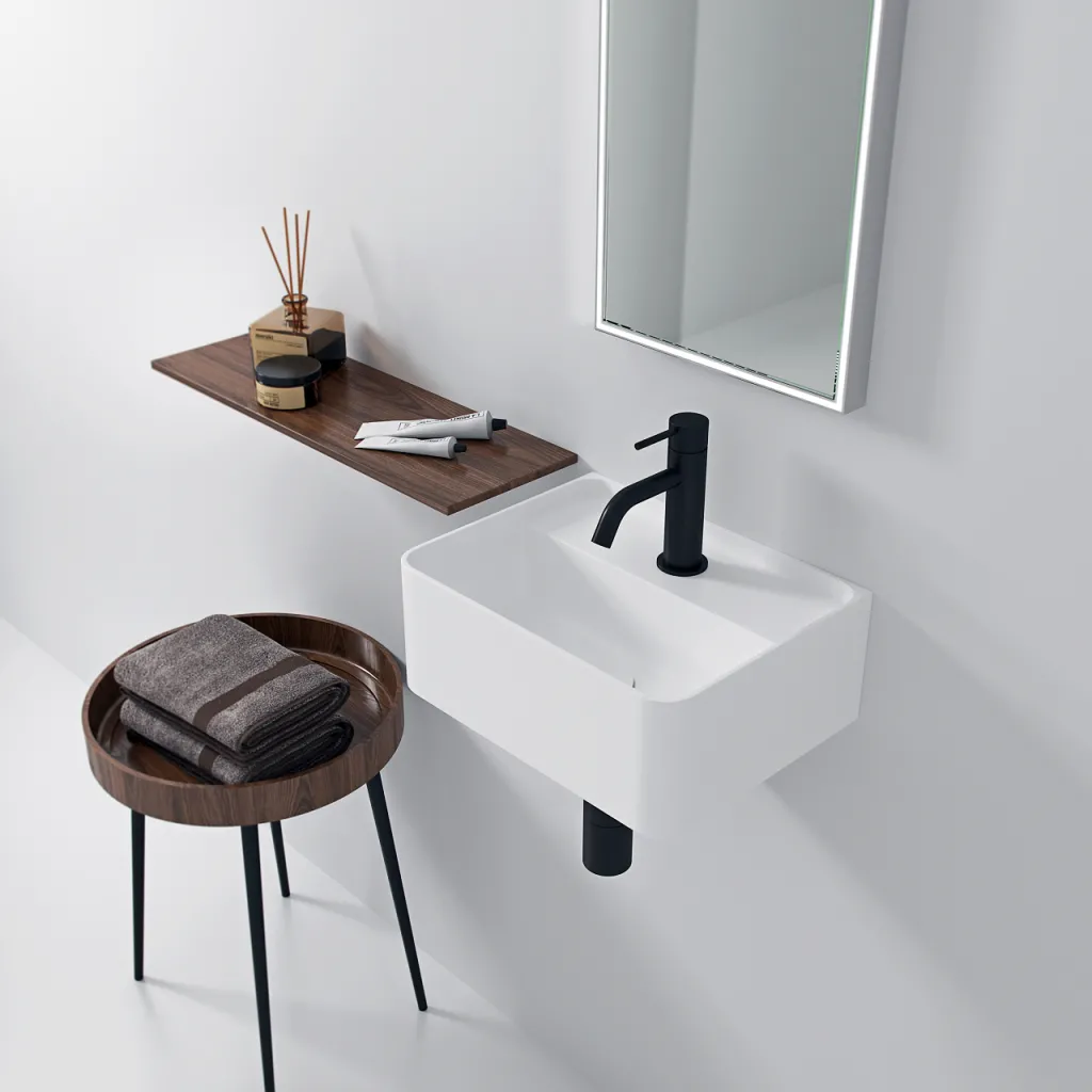 Coco 36 - 36x28 Waschbecken, Mattweiß SolidTec®