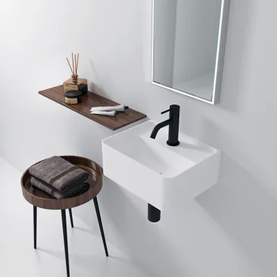 Coco 36 - 36x28 Waschbecken, Mattweiß SolidTec®