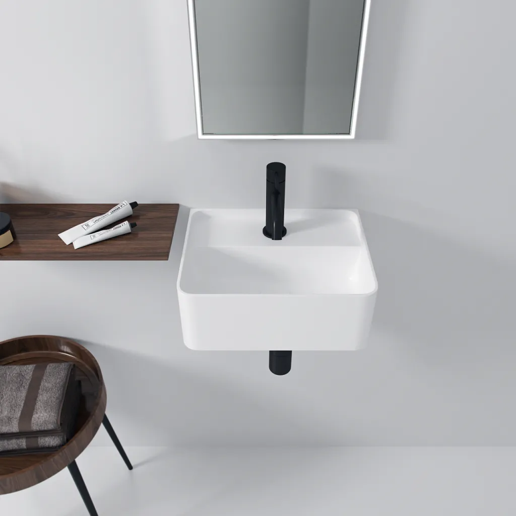 Coco 36 - 36x28 Waschbecken, Mattweiß SolidTec®
