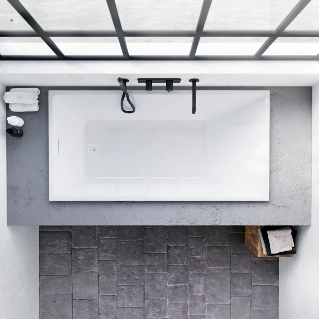 Pulcher Norma 1500 - Einbaubadewanne 150x75 cm, Weiß glänzend