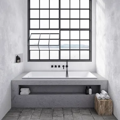 Pulcher Norma 1700 - Einbaubadewanne 170x80 cm, Weiß glänzend
