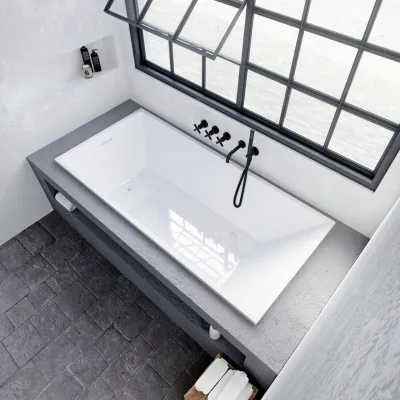 Pulcher Norma 1700 - Einbaubadewanne 170x80 cm, Weiß glänzend