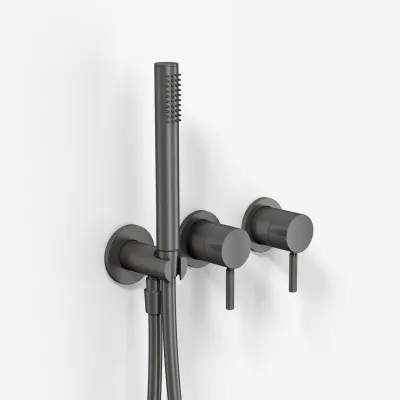 Semplice SBR801 - Duschset, PVD Matt Gun Metal