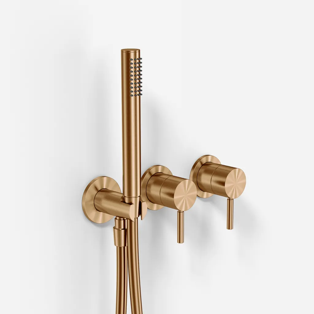 Semplice SBR801 - Duschset, PVD gebürstetes Kupfer