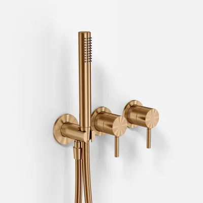 Semplice SBR801 - Duschset, PVD gebürstetes Kupfer