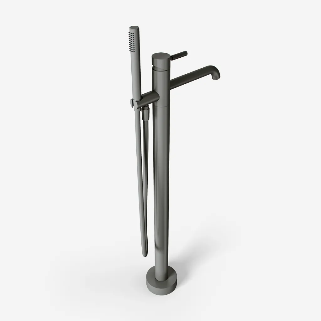 Semplice SQ2 - Freistehende Wannenarmatur, PVD Matt Gun Metal