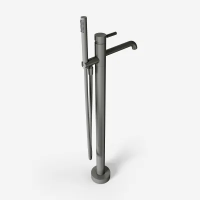 Semplice SQ2 - Freistehende Wannenarmatur, PVD Matt Gun Metal