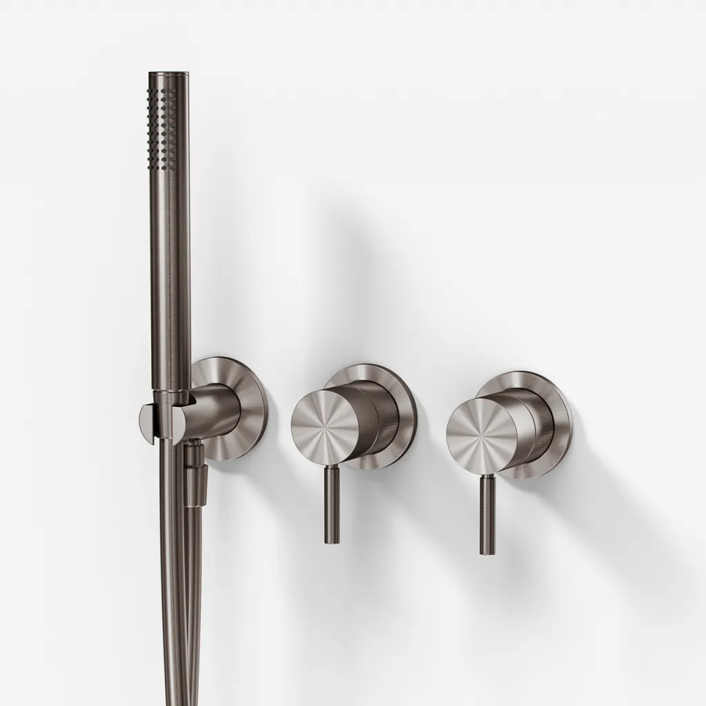 Semplice SBR801 - Duschset, PVD-gebürsteter Stahl