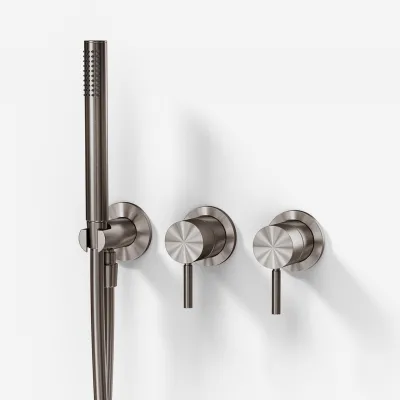 Semplice SBR801 - Duschset, PVD-gebürsteter Stahl