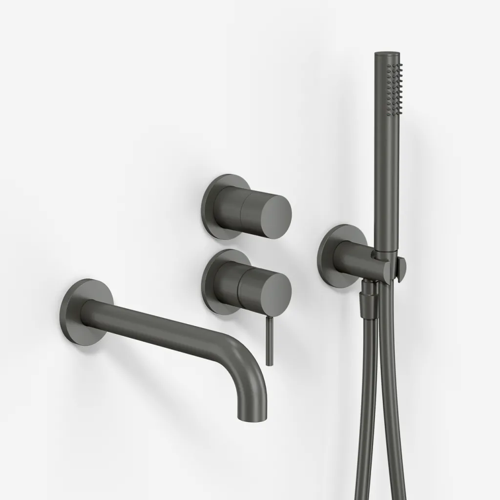 Semplice SBR901 S11 - Wannen-/Duscharmatur, PVD Matt Gun Metal