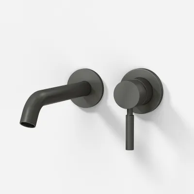 Semplice SHV102 S03 - Waschtischmischer, 20 cm Auslauf, PVD Matt Gun Metal