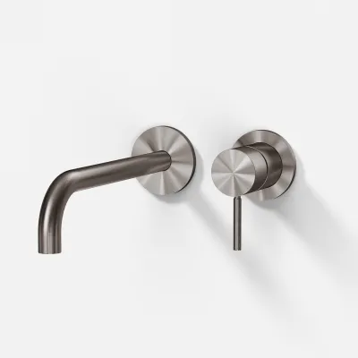 Semplice SHV502 S02 - Wasserhahn, 19 cm Auslauf, PVD-gebürsteter Stahl