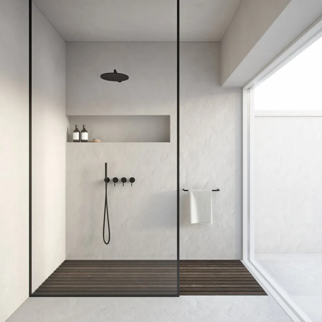 Semplice STB801 S07 - Rain DeLux SmartTerm Ø30 cm EasyClean, Wand, Mattschwarz