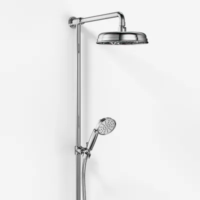 Hassel&Teudt HBR800 S01 - Duschstangenset mit Ø21 cm. Rain DeLuxe mit EasyClean, Chrom