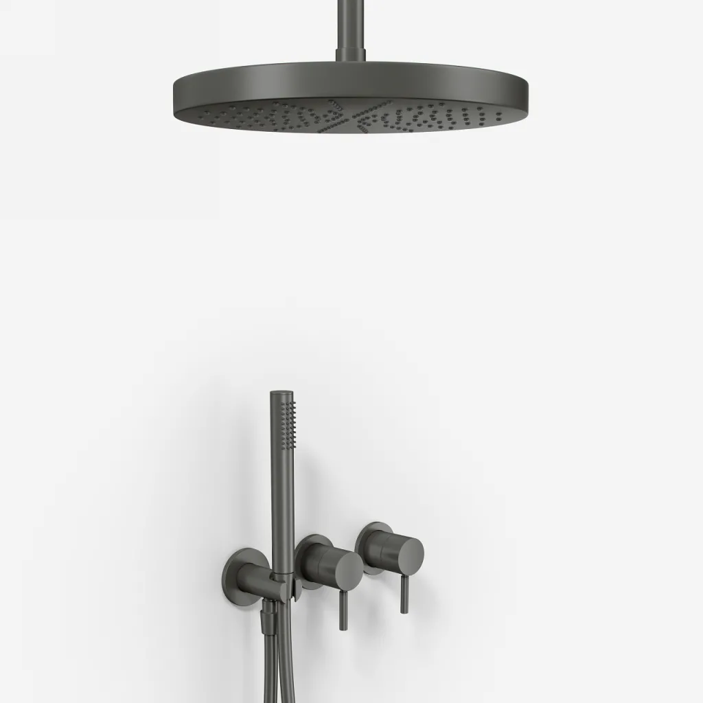 Semplice SBR801 S04 - XXL Rain DeLux Ø28 cm, Decke, PVD Matt Gun Metal