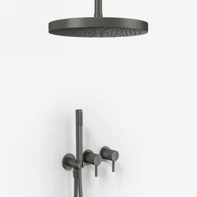 Semplice SBR801 S04 - XXL Rain DeLux Ø28 cm, Decke, PVD Matt Gun Metal