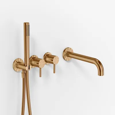 Semplice SBR801 S11 - Badewanne/Dusche, PVD gebürstetes Kupfer