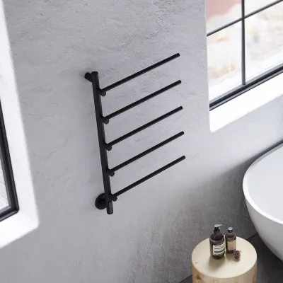 Pulcher® Semplice PS05 -  Elektrischer Handtuchwärmer, 48 x 80 cm, Mattschwarz