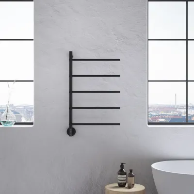 Pulcher® Semplice PS05 -  Elektrischer Handtuchwärmer, 48 x 80 cm, Mattschwarz
