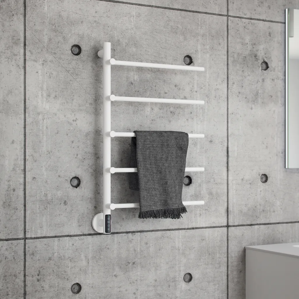 Pulcher® Semplice PS05 -  Elektrischer Handtuchwärmer, 48 x 80 cm, Mattweiß