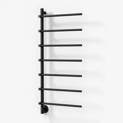 Pulcher® Semplice PS07 -  Elektrischer Handtuchwärmer, 48 x 110 cm, Mattschwarz
