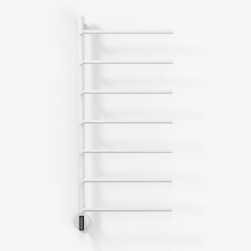 Pulcher® Semplice PS07 - Elektrischer Handtuchwärmer, 48 x 110 cm. Mattweiß