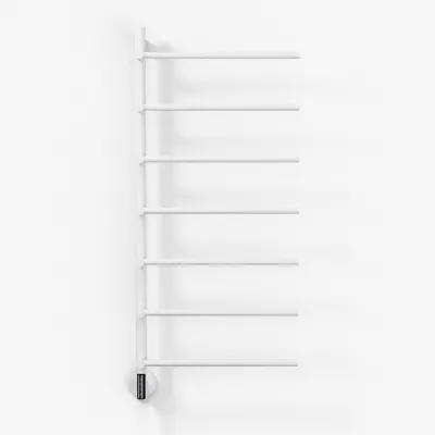 Pulcher® Semplice PS07 - Elektrischer Handtuchwärmer, 48 x 110 cm. Mattweiß