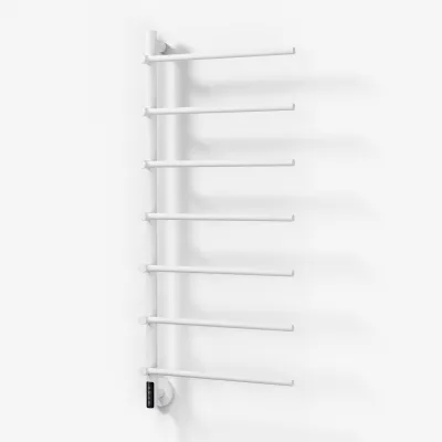 Pulcher® Semplice PS07 - Elektrischer Handtuchwärmer, 48 x 110 cm. Mattweiß