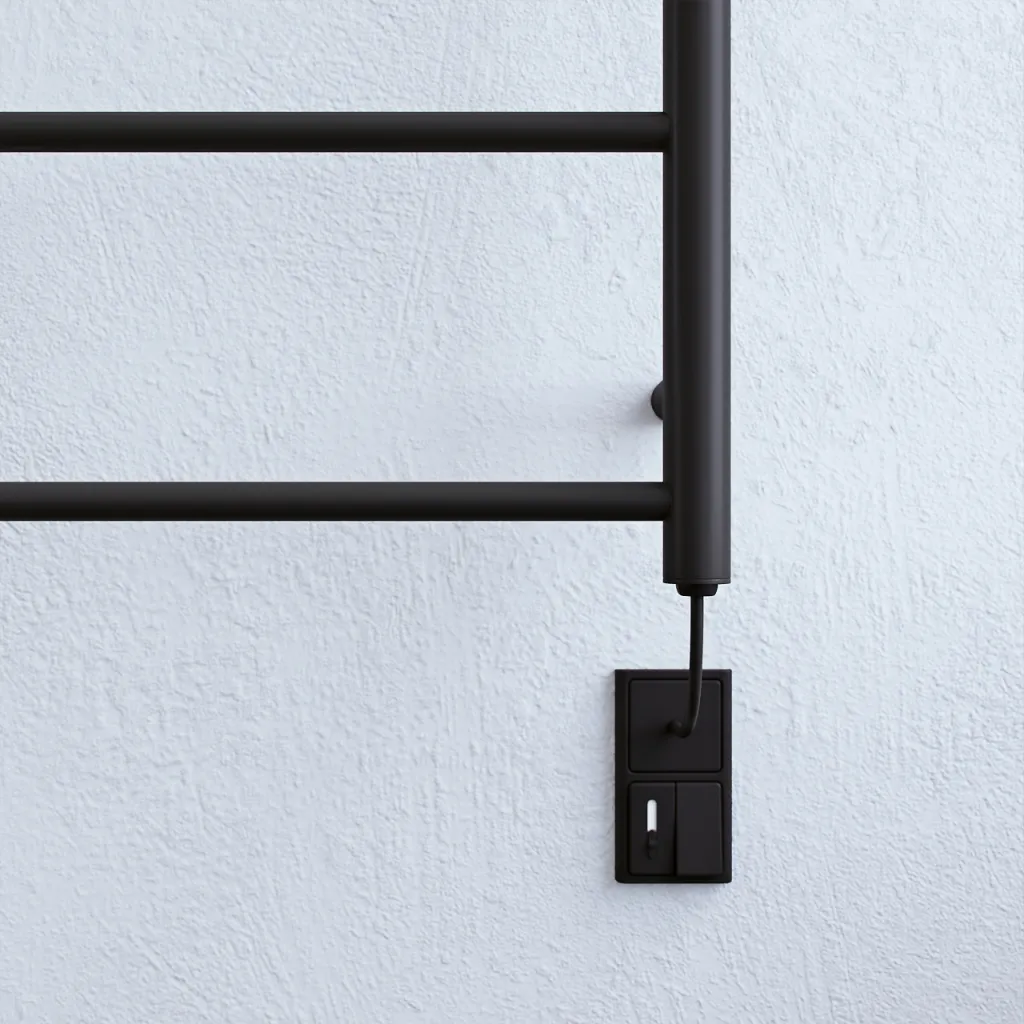 Pulcher Minimalism PM64 - Elektrischer Handtuchwärmer, 50 x 64 cm, Mattschwarz