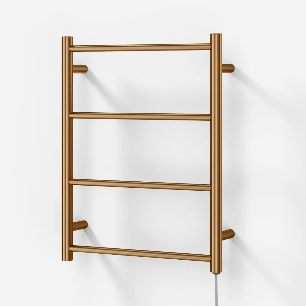 Pulcher Minimalism PM64 - Elektrischer Handtuchwärmer, 50 x 64 cm, PVD gebürstetes Kupfer