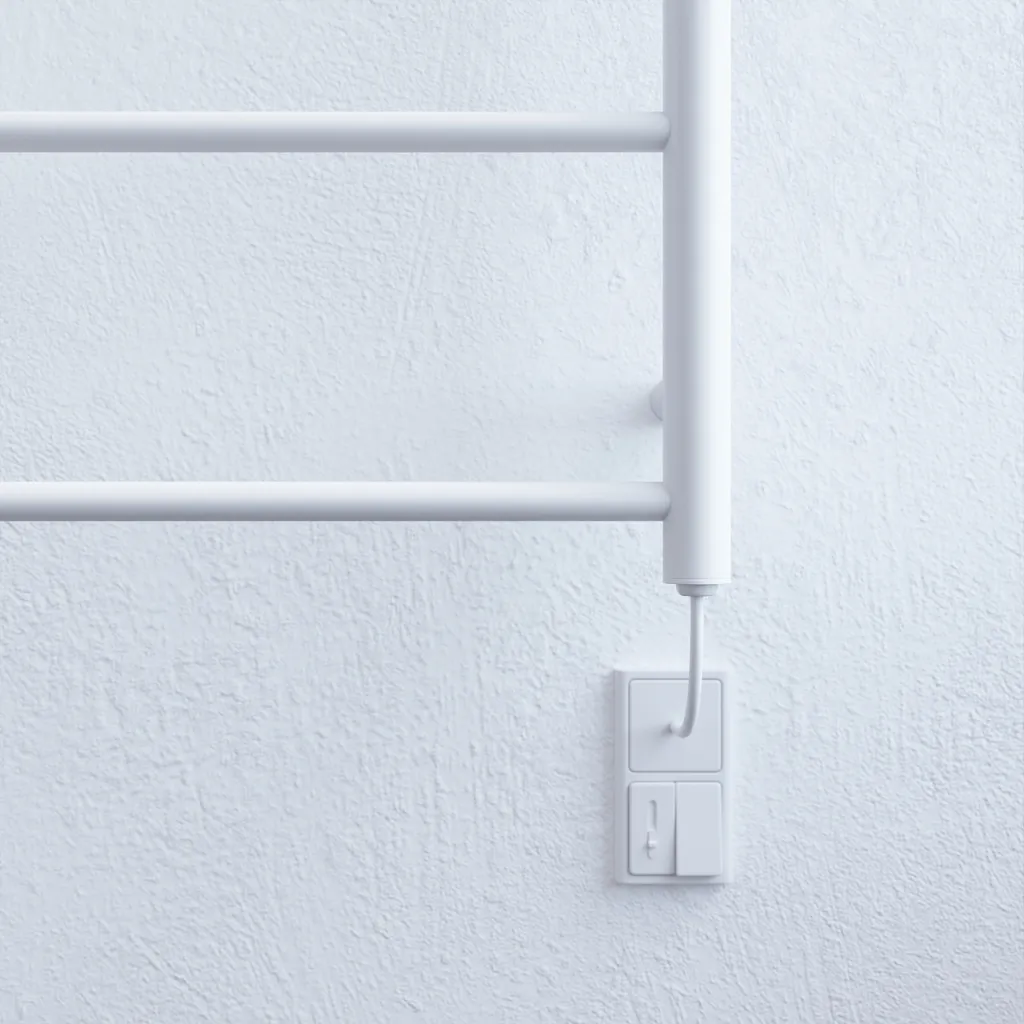 Pulcher Minimalism PM96 - Elektrischer Handtuchwärmer, 50 x 96h cm, Mattweiß