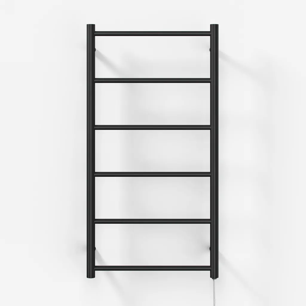 Pulcher Minimalism PM96 - Elektrischer Handtuchwärmer, 50 x 96h cm, Mattschwarz