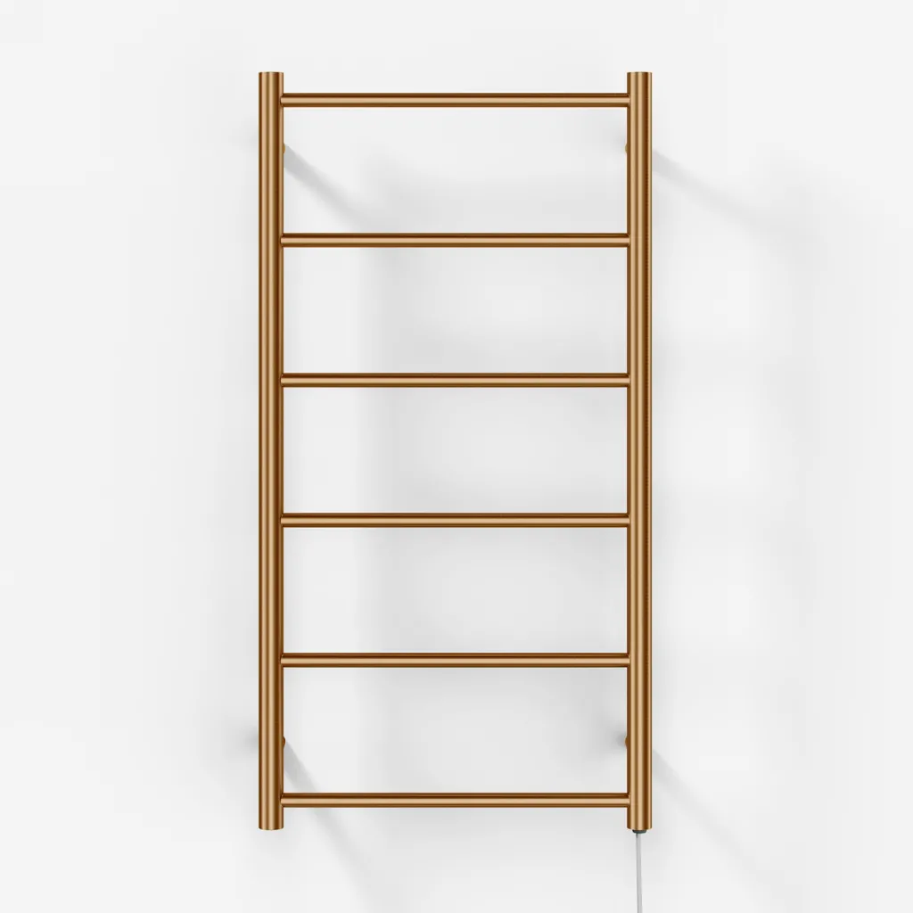 Pulcher Minimalism PM96 - Elektrischer Handtuchwärmer, 50 x 96 cm. PVD gebürstetes Kupfer