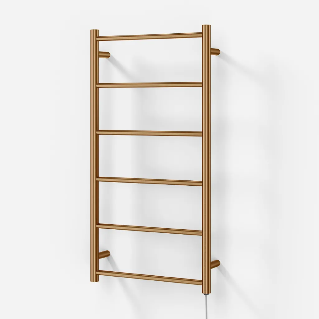 Pulcher Minimalism PM96 - Elektrischer Handtuchwärmer, 50 x 96 cm. PVD gebürstetes Kupfer