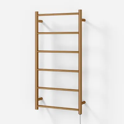 Pulcher Minimalism PM96 - Elektrischer Handtuchwärmer, 50 x 96 cm. PVD gebürstetes Kupfer