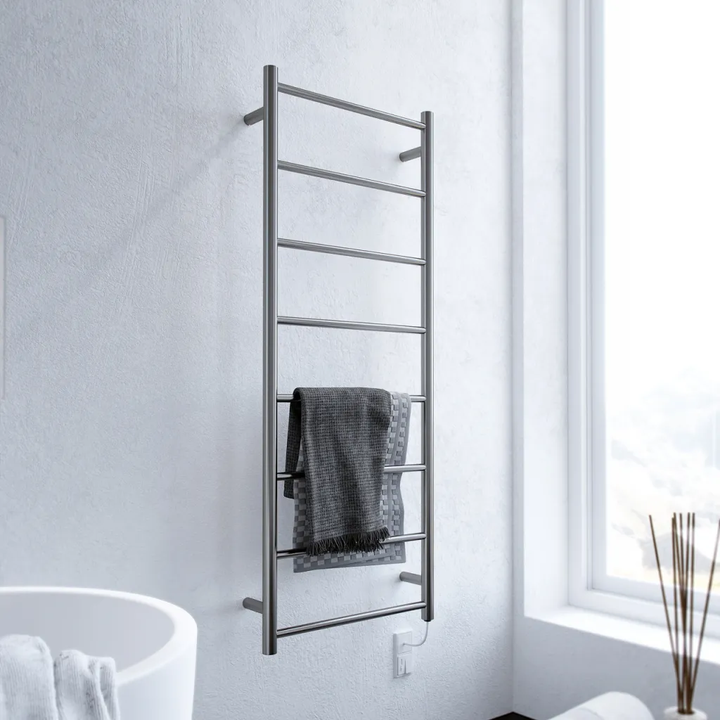 Pulcher Minimalism PM128 - Elektrischer Handtuchwärmer, 50 x 128 cm, gebürsteter Edelstahl