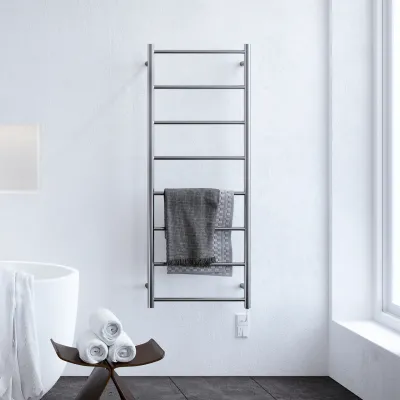 Pulcher Minimalism PM128 - Elektrischer Handtuchwärmer, 50 x 128 cm, gebürsteter Edelstahl