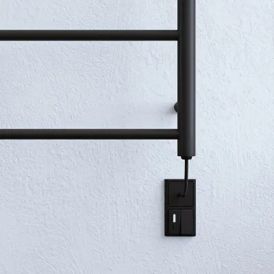 Pulcher Minimalism PM128 - Elektrischer Handtuchwärmer, 50 x 128 cm. Mattschwarz