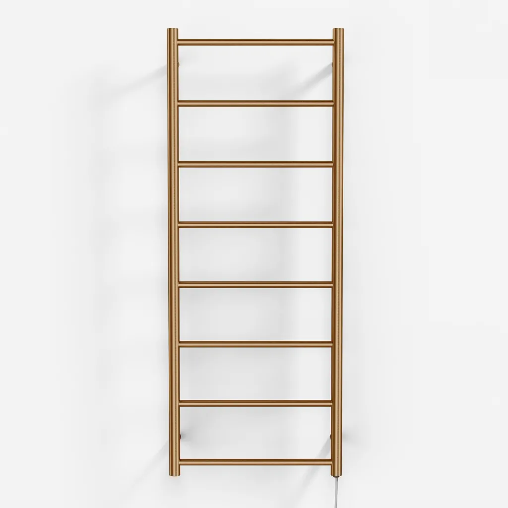 Pulcher Minimalism PM128 - Elektrischer Handtuchwärmer, 50 x 128 cm, PVD gebürstetes Kupfer
