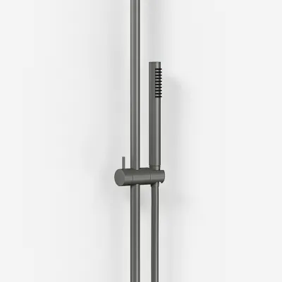 Semplice SRL10 - Thermostatset, XL Rain DeLux Ø24 mit EasyClean, PVD Matt Gun Metal