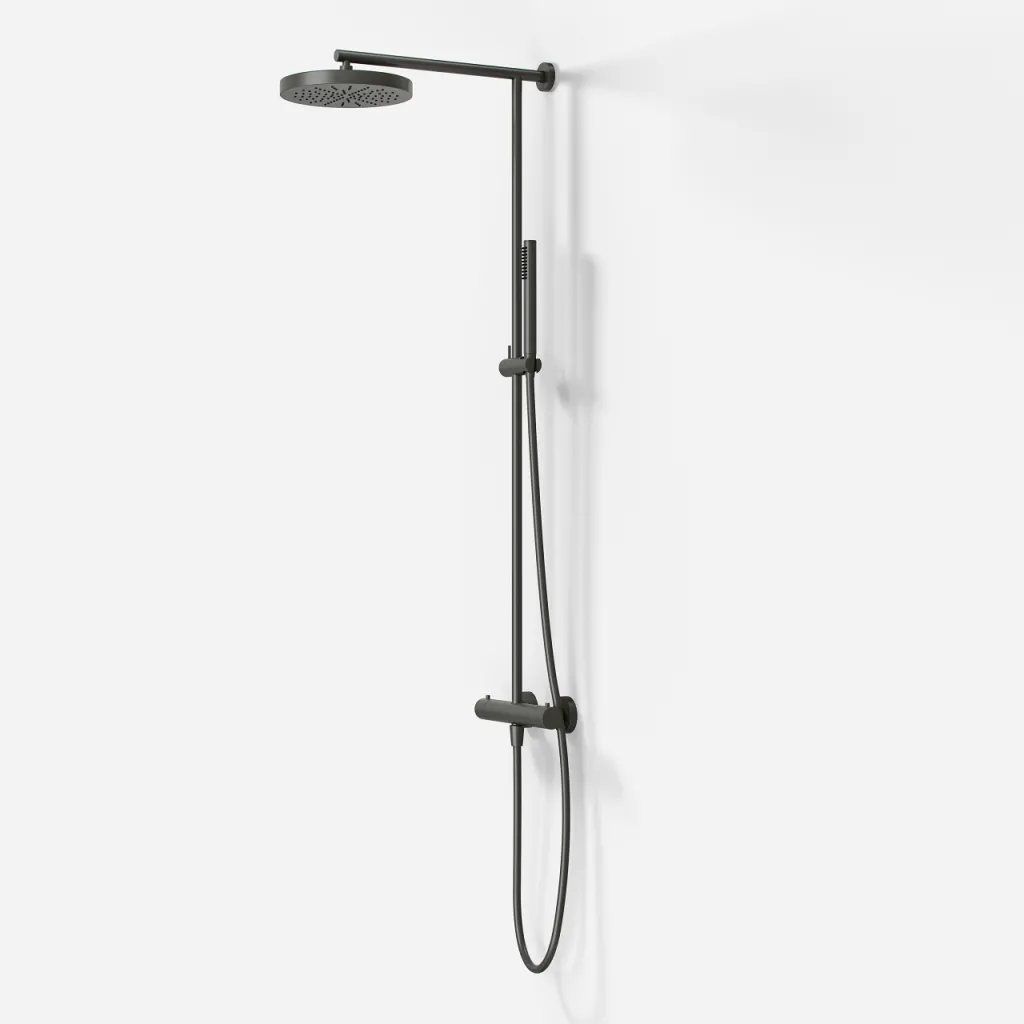 Semplice SRL10 - Thermostatset, XL Rain DeLux Ø24 mit EasyClean, PVD Matt Gun Metal