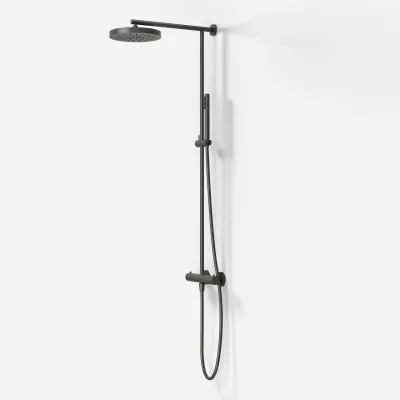 Semplice SRL10 - Thermostatset, XL Rain DeLux Ø24 mit EasyClean, PVD Matt Gun Metal