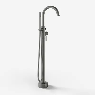Semplice SBS600 - Freistehende Wannenarmatur, PVD Matt Gun Metal