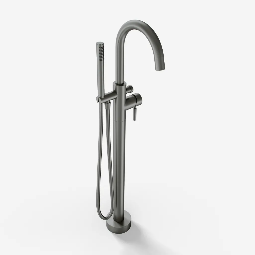 Semplice SBS600 - Freistehende Wannenarmatur, PVD Matt Gun Metal