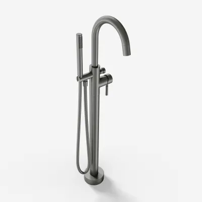 Semplice SBS600 - Freistehende Wannenarmatur, PVD Matt Gun Metal