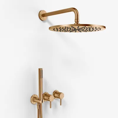Semplice SBR801 S07 - Rain DeLuxe Ø30, Wand, PVD gebürstetes Kupfer