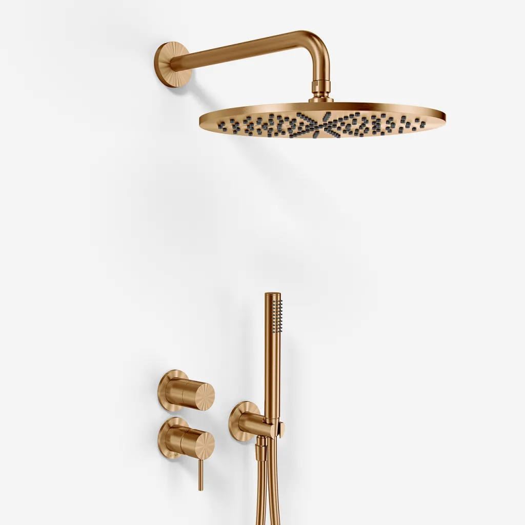 Semplice SBR901 S07 - Rain DeLuxe Ø30, Wand, PVD gebürstetes Kupfer